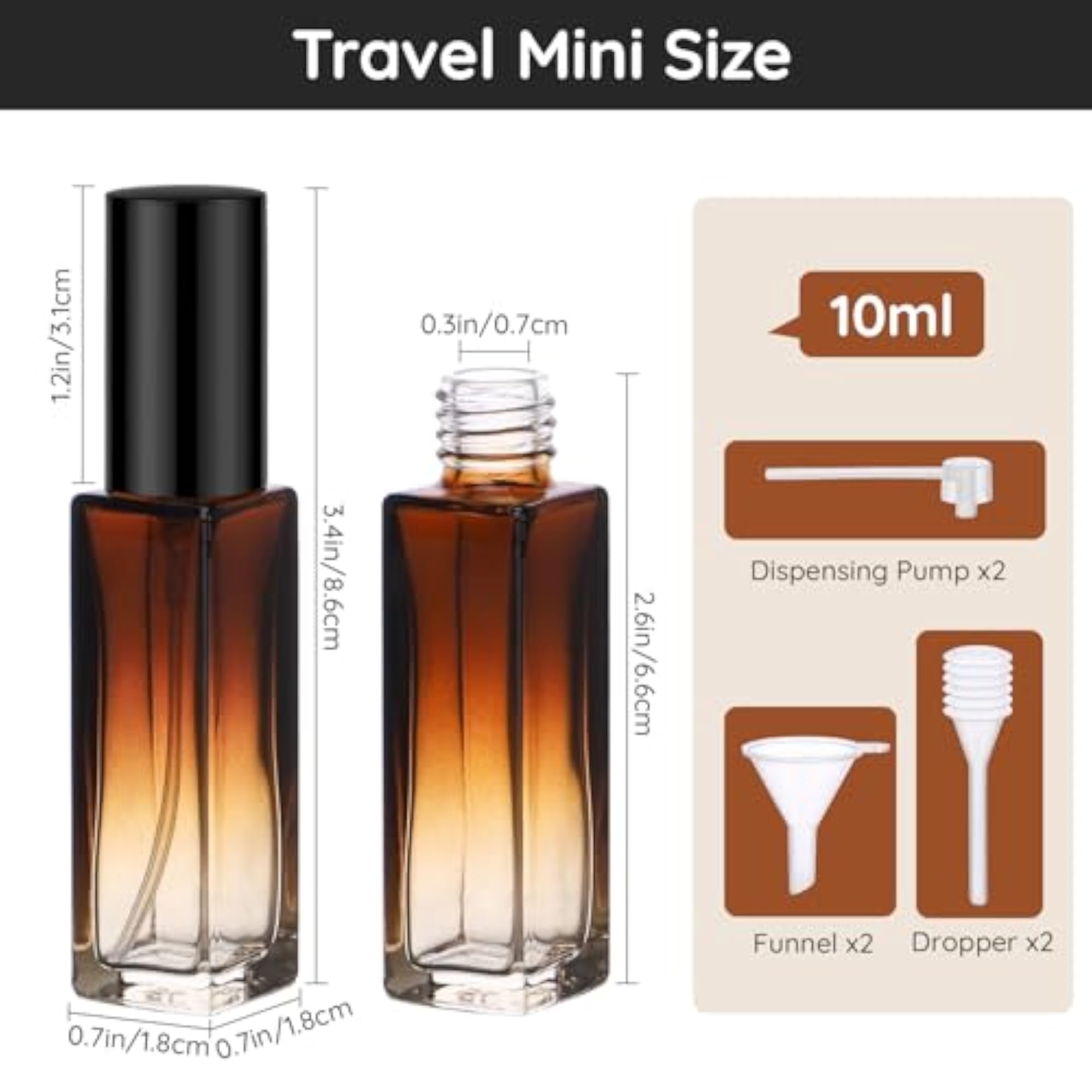 5 Pack Travel Perfume Bottle Refillable Atomizer